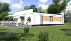 Projekt domu Planujdom 152 - parterowy dom o powierzchni 101,87 m², dach płaski - ujęcie 4