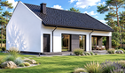 Projekt domu Planujdom 155 - parterowy dom o powierzchni 131,53 m², dach dwuspadowy - ujęcie 5