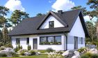 Projekt domu Planujdom 186 - parterowy dom o powierzchni 85,92 m², dach dwuspadowy, koszt budowy 233 000 zł - ujęcie frontu