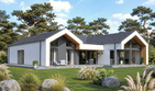 Projekt domu Planujdom 194 - parterowy dom o powierzchni 223,75 m², dach dwuspadowy - ujęcie 3