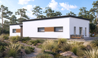 Projekt domu Planujdom 198 - parterowy dom o powierzchni 188,05 m², dach płaski - ujęcie 2