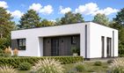 Projekt domu Planujdom 199 - parterowy dom o powierzchni 70,92 m², dach płaski - ujęcie 2
