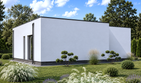 Projekt domu Planujdom 199 - parterowy dom o powierzchni 70,92 m², dach płaski - ujęcie 3