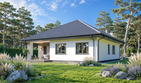 Projekt domu Planujdom 210 - parterowy dom o powierzchni 123,40 m², dach kopertowy - ujęcie 3