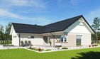 Projekt domu N53-G2 - parterowy dom o powierzchni 109,22 m², dach dwuspadowy - ujęcie 4