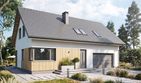 Projekt domu Krajobrazy 142 - parterowy z poddaszem dom o powierzchni 127,96 m², dach dwuspadowy - ujęcie 3