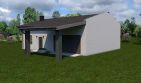 Projekt budynku gospodarczego Planujdom GŻ19 - parterowy dom o powierzchni 131,46 m², dach dwuspadowy - ujęcie 2
