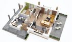 Projekt domu BW-36 wariant 18 bez garażu z zadaszonym tarasem - parterowy z poddaszem dom o powierzchni 99,60 m², dach dwuspadowy - ujęcie 5