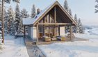Projekt domu Mazury 3 - murowany - parterowy z poddaszem dom o powierzchni 74,97 m², dach dwuspadowy - ujęcie 2