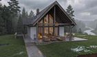 Projekt domu Mazury 3 - murowany - parterowy z poddaszem dom o powierzchni 74,97 m², dach dwuspadowy - ujęcie 6