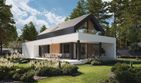 Projekt domu NewHouse 753 G2 w1 - parterowy z poddaszem dom o powierzchni 102,49 m², dach dwuspadowy, koszt budowy 296 000 zł - ujęcie frontu
