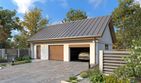 Projekt garażu G18 - parterowy dom o powierzchni 56,72 m², dach dwuspadowy - ujęcie 2
