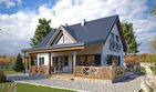 Projekt domu Koniczynka 2 - parterowy z poddaszem dom o powierzchni 117,66 m², dach dwuspadowy - ujęcie 2