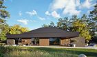 Projekt domu EX 22 G2 (wersja A) energo plus - parterowy dom o powierzchni 147,61 m², dach kopertowy, koszt budowy 445 000 zł - ujęcie frontu