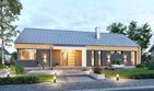 Projekt domu Domena 171 C4 - parterowy dom o powierzchni 121,88 m², dach płaski - ujęcie 3