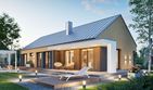 Projekt domu Domena 171 C4 - parterowy dom o powierzchni 121,88 m², dach płaski - ujęcie 4
