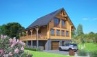 Projekt domu Olchowa dw 9 - parterowy z poddaszem dom o powierzchni 131,83 m², dach dwuspadowy - ujęcie 2