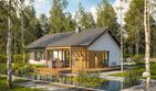 Projekt domu w Zaciszu Komfort + - parterowy dom o powierzchni 80 m², dach dwuspadowy - ujęcie 2