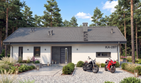 Projekt domu Ka287 Sz - parterowy dom o powierzchni 77,40 m², dach dwuspadowy - ujęcie 2