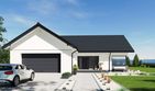 Projekt domu N55-G2 - parterowy dom o powierzchni 118,87 m², dach dwuspadowy - ujęcie 3