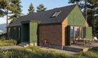 Projekt domu Amelia XL - parterowy dom o powierzchni 91,28 m², dach dwuspadowy - ujęcie frontu