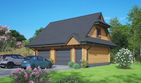 Projekt budynku gospodarczego gd-6 - parterowy dom o powierzchni 94,39 m², dach dwuspadowy - ujęcie frontu