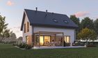 Projekt domu D460 - parterowy z poddaszem dom o powierzchni 118,22 m², dach dwuspadowy - ujęcie 4
