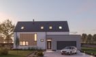 Projekt domu D459 - parterowy z poddaszem dom o powierzchni 148,65 m², dach dwuspadowy - ujęcie 4