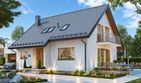 Projekt domu BW-36 wariant 18 z tarasem nad garażem - parterowy z poddaszem dom o powierzchni 99,60 m², dach dwuspadowy - ujęcie 3
