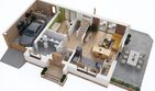 Projekt domu BW-36 wariant 18 z tarasem nad garażem - parterowy z poddaszem dom o powierzchni 99,60 m², dach dwuspadowy - ujęcie 5