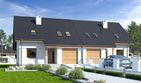 Projekt domu Biała z garażem 1-st. [A-ZBL] - parterowy z poddaszem dom o powierzchni 188,20 m², dach dwuspadowy, koszt budowy 441 766 zł - ujęcie frontu