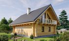 Projekt domu L-308 X z balkonem - parterowy z poddaszem dom o powierzchni 118,71 m², dach dwuspadowy - ujęcie 2