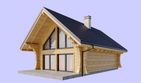 Projekt domu L-308 X z balkonem - parterowy z poddaszem dom o powierzchni 118,71 m², dach dwuspadowy - ujęcie 3