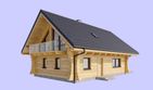 Projekt domu L-308 X z balkonem - parterowy z poddaszem dom o powierzchni 118,71 m², dach dwuspadowy - ujęcie 4