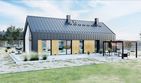 Projekt domu PióroArchitekci – 16 szkieletowy - parterowy dom o powierzchni 87,10 m², dach dwuspadowy - ujęcie 3
