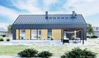 Projekt domu PióroArchitekci – 16 szkieletowy - parterowy dom o powierzchni 87,10 m², dach dwuspadowy - ujęcie 5