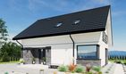 Projekt domu N50-BG - parterowy z poddaszem dom o powierzchni 119,04 m², dach dwuspadowy, koszt budowy 294 000 zł - ujęcie frontu