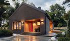 Projekt domu Mati 2 - parterowy dom o powierzchni 128,04 m², dach dwuspadowy, koszt budowy 366 000 zł - ujęcie frontu