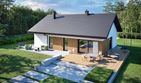 Projekt domu Mini 4 w. IV - parterowy dom o powierzchni 100,06 m², dach dwuspadowy - ujęcie 9
