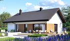 Projekt domu Mini 4 w. IV ENERGO - parterowy dom o powierzchni 100,06 m², dach dwuspadowy, koszt budowy 303 000 zł - ujęcie frontu