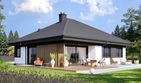 Projekt domu Flo IV Energo - parterowy dom o powierzchni 102,60 m², dach kopertowy, koszt budowy 309 000 zł - ujęcie frontu