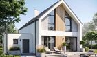 Projekt domu Studio 106 - parterowy z poddaszem dom o powierzchni 117,41 m², dach dwuspadowy - ujęcie 2