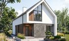 Projekt domu Studio 107 - parterowy z poddaszem dom o powierzchni 112,73 m², dach dwuspadowy - ujęcie 2