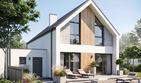 Projekt domu Studio 116 - parterowy z poddaszem dom o powierzchni 117,41 m², dach dwuspadowy - ujęcie 2
