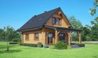 Projekt domu Gryfice małe 6 dw - parterowy z poddaszem dom o powierzchni 71,29 m², dach dwuspadowy - ujęcie 2