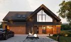 Projekt domu HomeKoncept 166 G2 wariant 02 - parterowy z poddaszem dom o powierzchni 168,92 m², dach dwuspadowy, koszt budowy 540 000 zł - ujęcie frontu