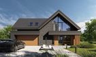 Projekt domu HomeKoncept 166 G2 wariant 02 - parterowy z poddaszem dom o powierzchni 168,92 m², dach dwuspadowy - ujęcie 4