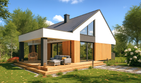 Projekt domu APS 407 ECO - parterowy dom o powierzchni 119,80 m², dach dwuspadowy - ujęcie 3