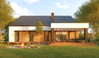Projekt domu APS 407 ECO - parterowy dom o powierzchni 119,80 m², dach dwuspadowy - ujęcie 4