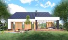 Projekt domu APS 407 ECO - parterowy dom o powierzchni 119,80 m², dach dwuspadowy - ujęcie 5